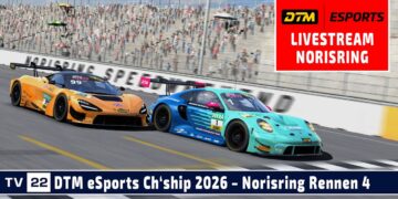 🇩🇪 LIVE DTM Norisring Runde 4 | DTM eSports Championship 2026