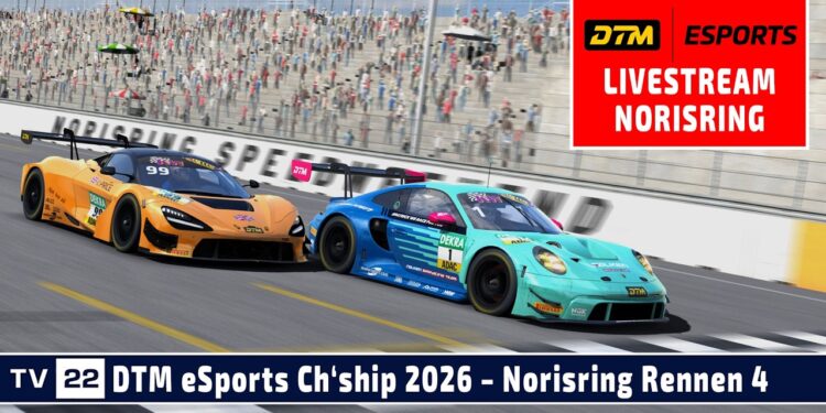 🇩🇪 LIVE DTM Norisring Runde 4 | DTM eSports Championship 2026