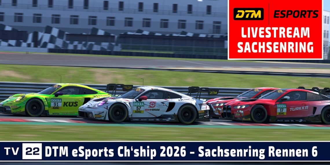 🇩🇪 LIVE DTM Sachsenring Runde 6 | DTM eSports Championship 2026