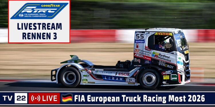🇩🇪 LIVE Truck Grand Prix Most: R3 Goodyear FIA European Truck Racing Ch’ship – 30.08.2026