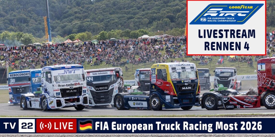 🇩🇪 LIVE Truck Grand Prix Most: R4 Goodyear FIA European Truck Racing Ch’ship – 30.08.2026