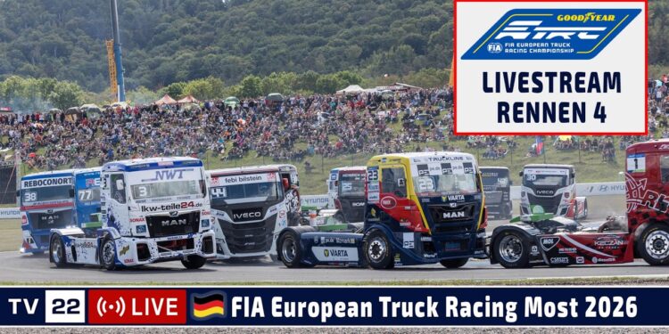 🇩🇪 LIVE Truck Grand Prix Most: R4 Goodyear FIA European Truck Racing Ch’ship – 30.08.2026
