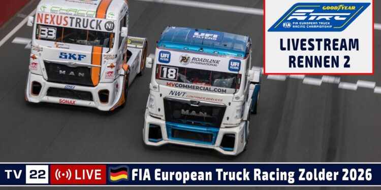 🇩🇪 LIVE Truck Grand Prix Zolder: R2 Goodyear FIA European Truck Racing Ch’ship – 29.08.2026