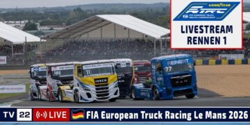 🇩🇪 LIVE Truck Grand Prix Le Mans: R1 Goodyear FIA European Truck Racing Ch’ship – 26.09.2026