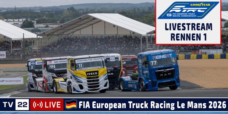 🇩🇪 LIVE Truck Grand Prix Le Mans: R1 Goodyear FIA European Truck Racing Ch’ship – 26.09.2026