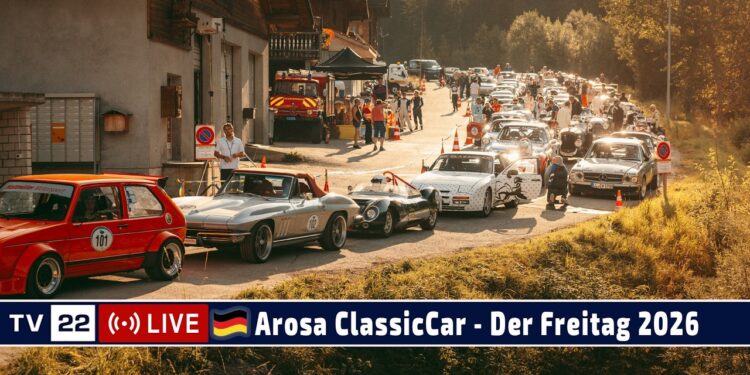 🇩🇪 LIVE: Arosa ClassicCar | Freitag | Training auf 7,3 km & 76 Kurven 2026
